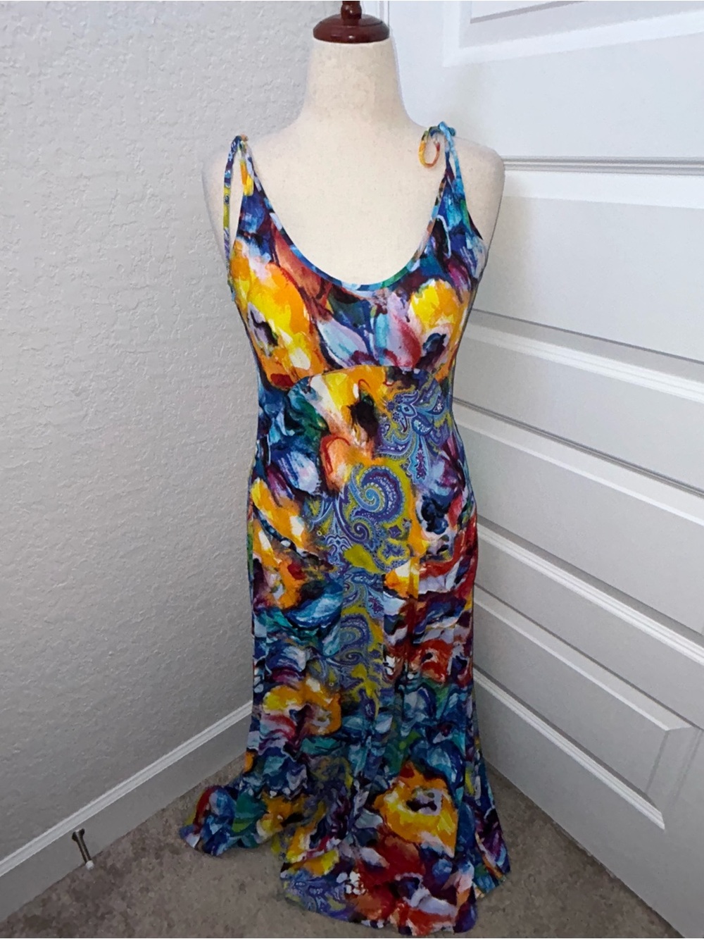 Jams World Just For Fun W-365 WATS Watercolors Sleeveless Maxi Dress